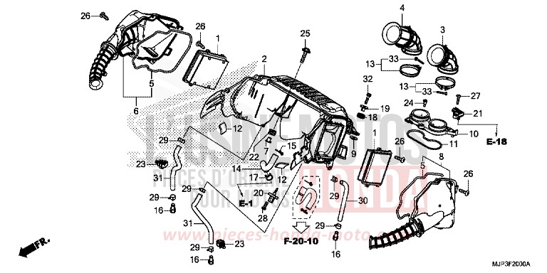 LUFTFILTER von Africa Twin PEARL GLARE WHITE (NHB53H) von 2017